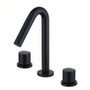 Deck Mounted Double Handle 3 Hole Bathroom Faucet Wash Basin Mixer Widespread