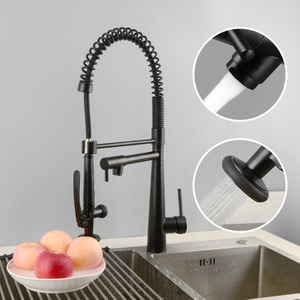 Single Lever Pull Out Spring Kitchen Faucet Taps Mixer