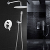 Brass Wall Mounted Concealed Bathroom Rain Shower Head Set