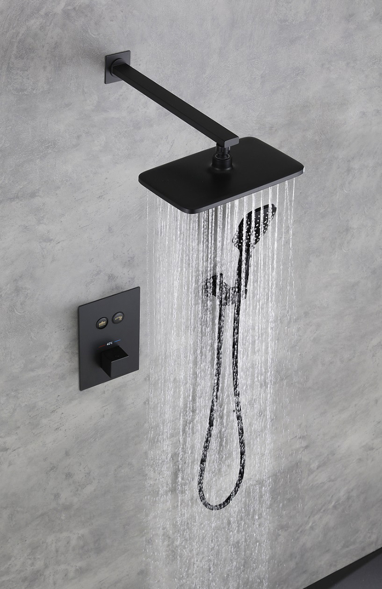 Bathroom Concealed Thermostatic Shower Head System Set