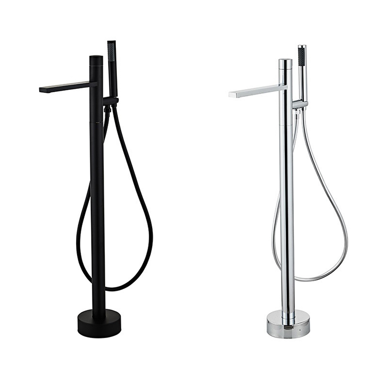 Tub Filler Floor Mounted Free Standing Bathtub Faucet Mixer Tap