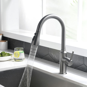gun metal grey kitchen faucet 304 stainless steel with pull out sprayer manufacturer kitchen faucet for house sinks water tap