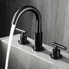 Deck Mounted 3 Hole 2 Dual Handle High-Arc Widespread Bathroom Basin Faucet