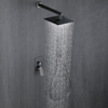 2 Way In Wall Concealed Rain Shower Head Set Gun Grey with Rough-in Valve