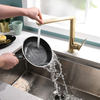 Deck Mounted Single Handle 360 Swivel Gold Kitchen Faucets for Sink 1 Hole