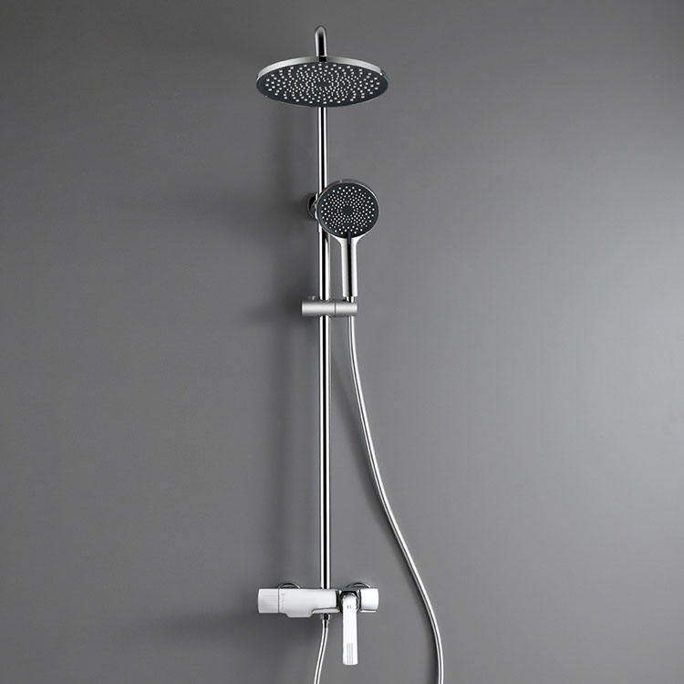 Chrome Gold Black Color Surface Finished Three Function Wall Mounted Rainfall Shower Set System
