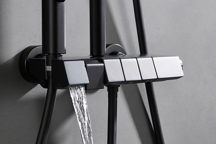 Piano Key Copper 4 Way Function Rain Shower Head Set for Bathroom
