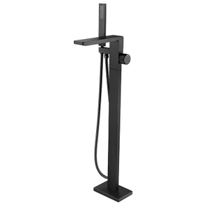 Floor Mounted Freestanding Tub Filler Stand Alone Bathtub Faucet