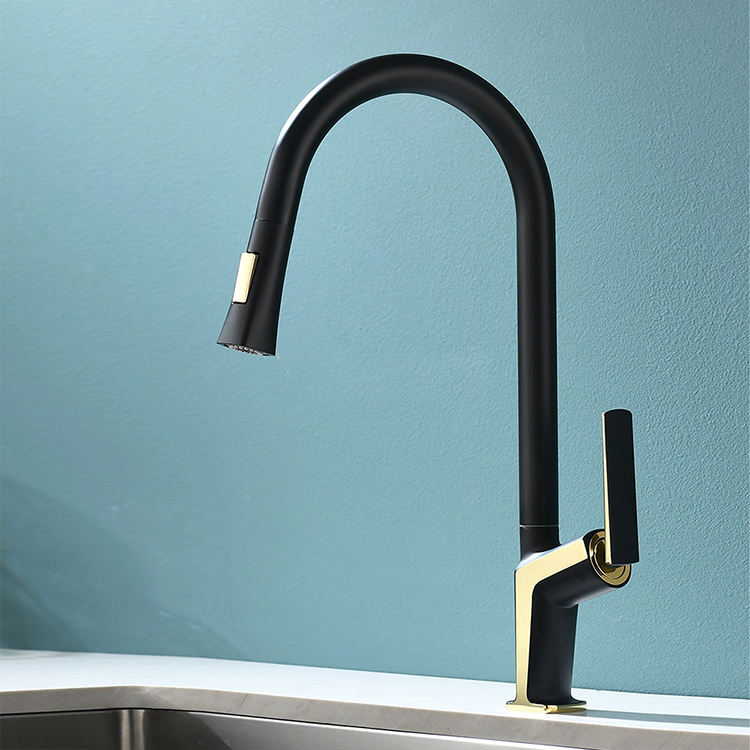 kitchen faucet with pull down sprayer sink kitchen faucet mixer black or chrome silver