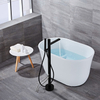 Freestanding Bathtub Faucet Bathroom Tub Water Tap Free Standing Bathtub Mixer Color Black Chrome Plated