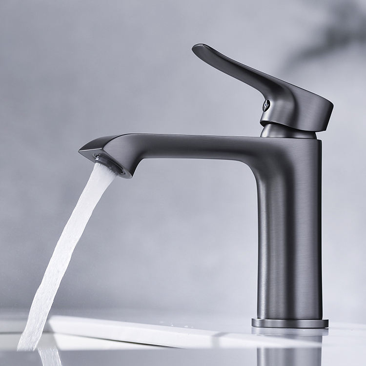 Deck Mounted Single Handle Black Bthroom Vanity Sink Faucet