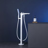 Hot Cold Water Function Black White Color Chrome Brass Bathtub Filler Standing Faucet