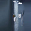 Chrome Bathroom In Wall Mounted Concealed Rain Shower Faucet Set