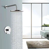 Single Function Chrome Concealed Bathroom Head Shower Faucet Tap Set