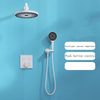 Wall Mounted Concealed Bathroom Black Shower Head Set