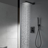 Wall Mounted Concealed Bathroom Black Shower Head Set