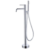 Bathroom Bath Tub Faucet Floor Standing Tap Freestanding Bathtub Water Mixer Black