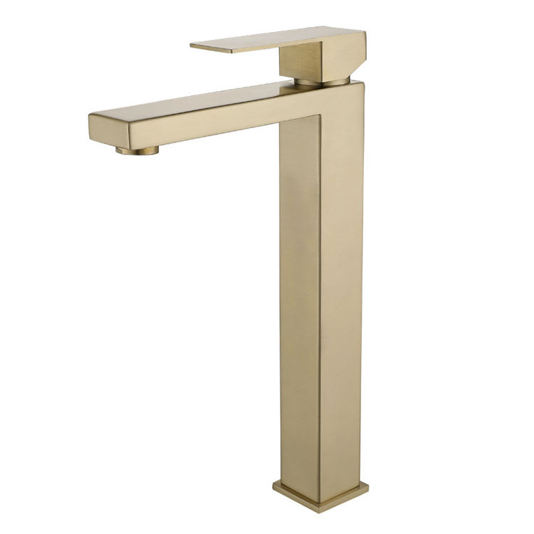 Bathroom 304 Stainless Steel Washbasin Faucet Hot and Cold Brushed Gold Black Basin Sink Faucet