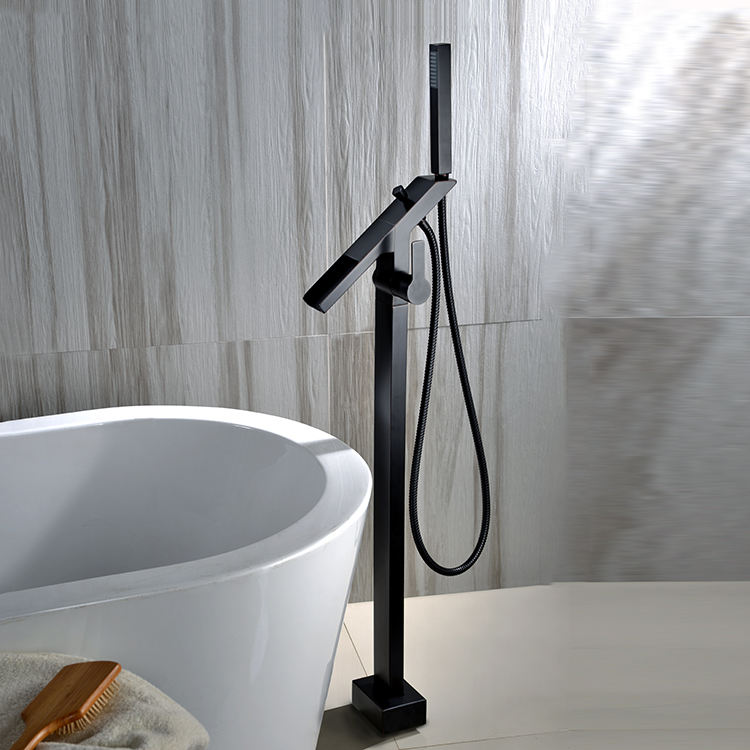 American Bathroom Brass Chrome Black Freestanding Bathtub Shower Faucet Mixer