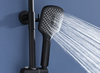 hot and cold shower mixer black shower set system rainfall raining piano key large shower head