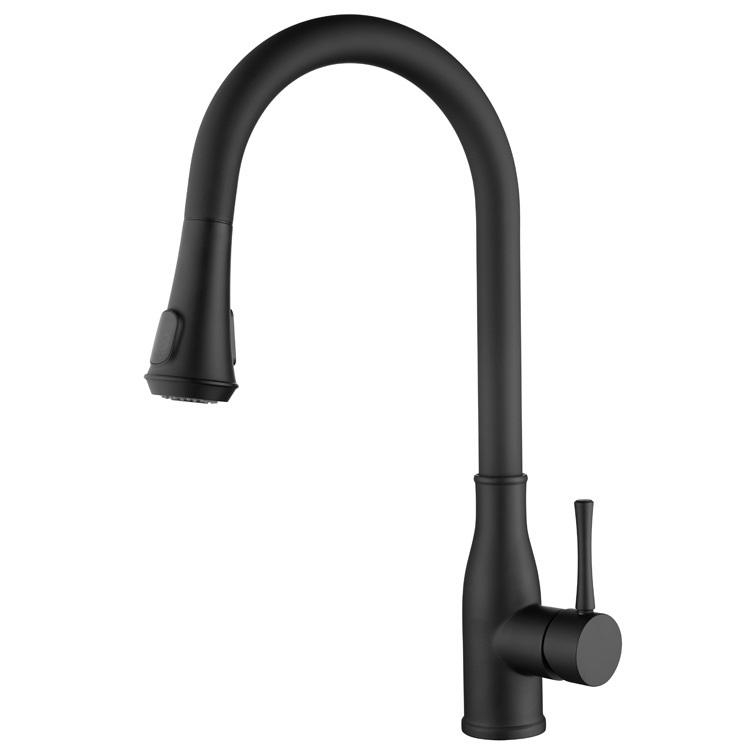 304 Stainless Steel Smart Sensor Black Kitchen Faucet Mixer with Pull Down Sprayer