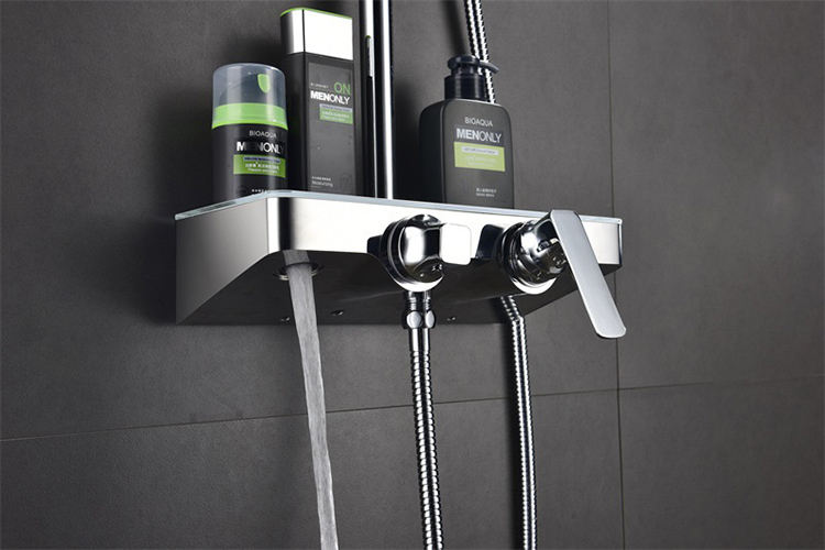 3 Way Function Exposed Rain Shower Column System Set Bathroom