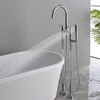 Two Handles Freestanding Tub Filler Floor Mounted Bathtub Faucets