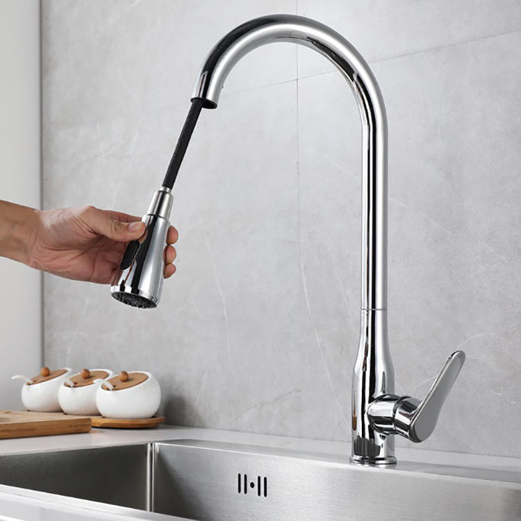 Goose Neck Kitchen Sink Mixer Taps Faucet Stainless Steel