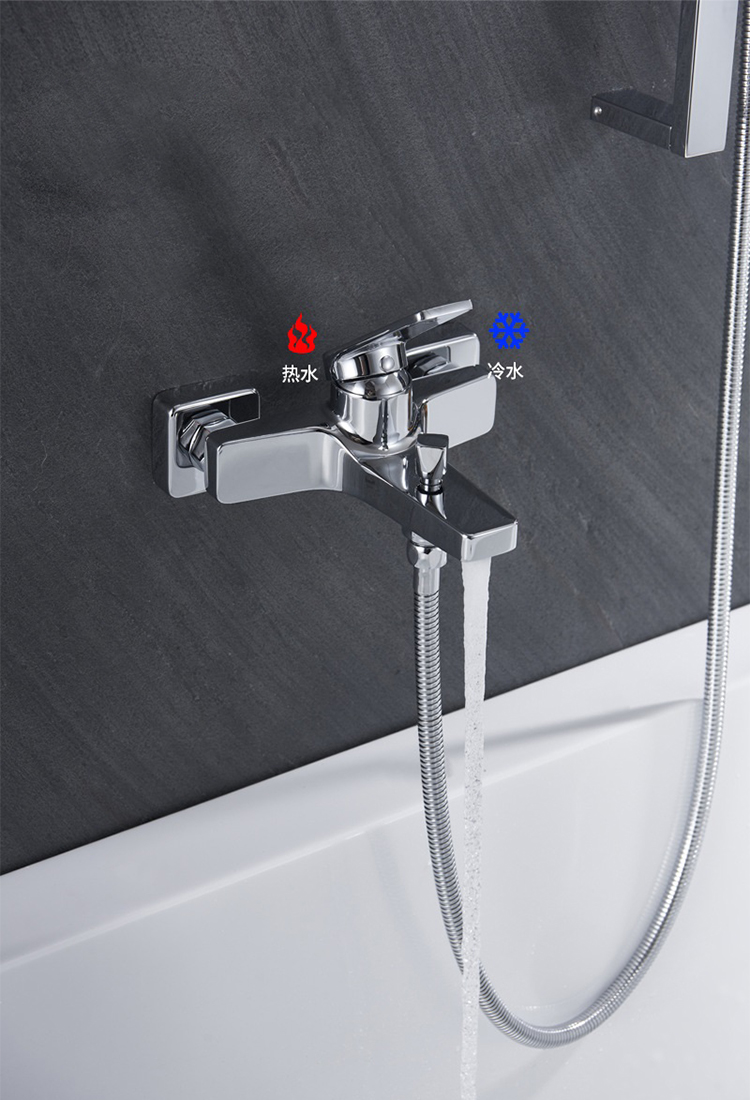 Chrome Bath Tub Mixer Tap Faucet Bathroom Bathtub Mixer Wall Mounted