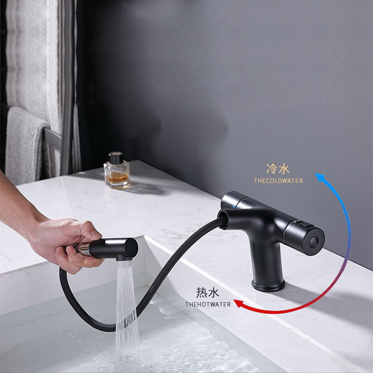 Deck Mounted Single Hole 2 Handle Bathroom Thermostatic Wash Basin Faucet Tap Mixer