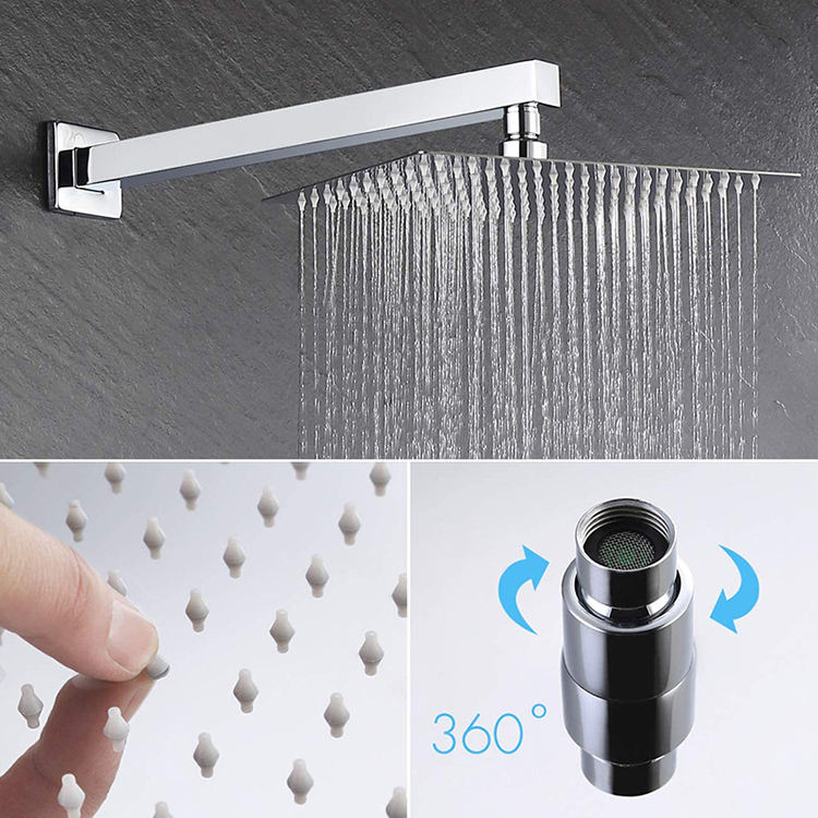 Wholesale Custom Stainless Steel Wall Mounted Concealed Shower Faucet Set
