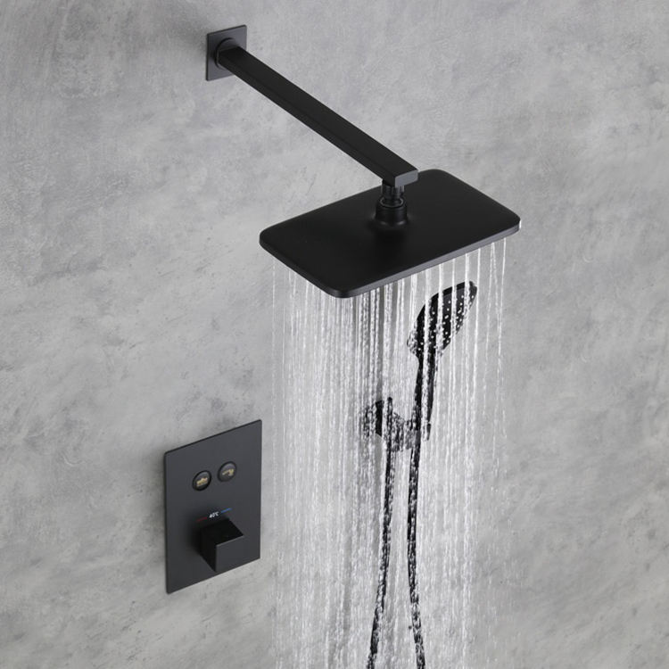 Bathroom Concealed Thermostatic Shower Head System Set