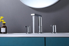 Double Handle 3 Holes Widespread Bathroom Sink Faucet