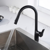 Single Hole Single Handle Black Kitchen Faucets Pull Down