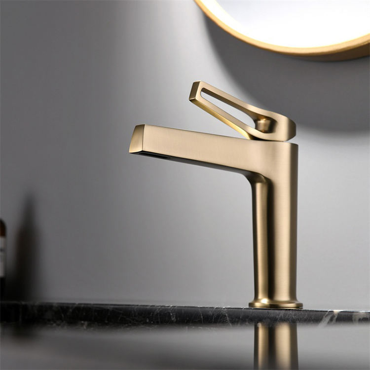 Single Hole Brass Black and Cold Bathroom Wash Basin Mixer Faucet Tap