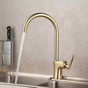 Brass Golden Deck Mounted Single Handle Kitchen Sink Taps Faucet