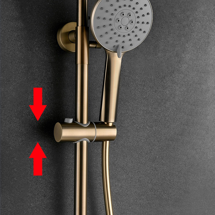 Bathroom Rain Shower Head Set Gold