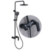 Three Function Hot and Cold Hotel Bathroom Head Rainfall Shower System Set