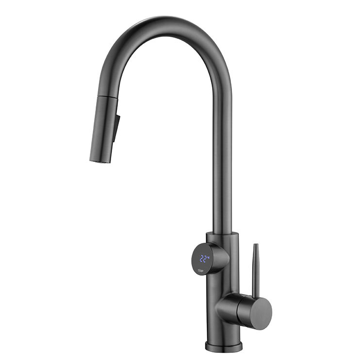 Digital Pull Down Kitchen Sink Faucet