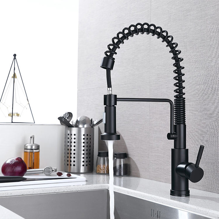 Stainless Steel Smart Touch Spring Kitchen Faucet Pull Down