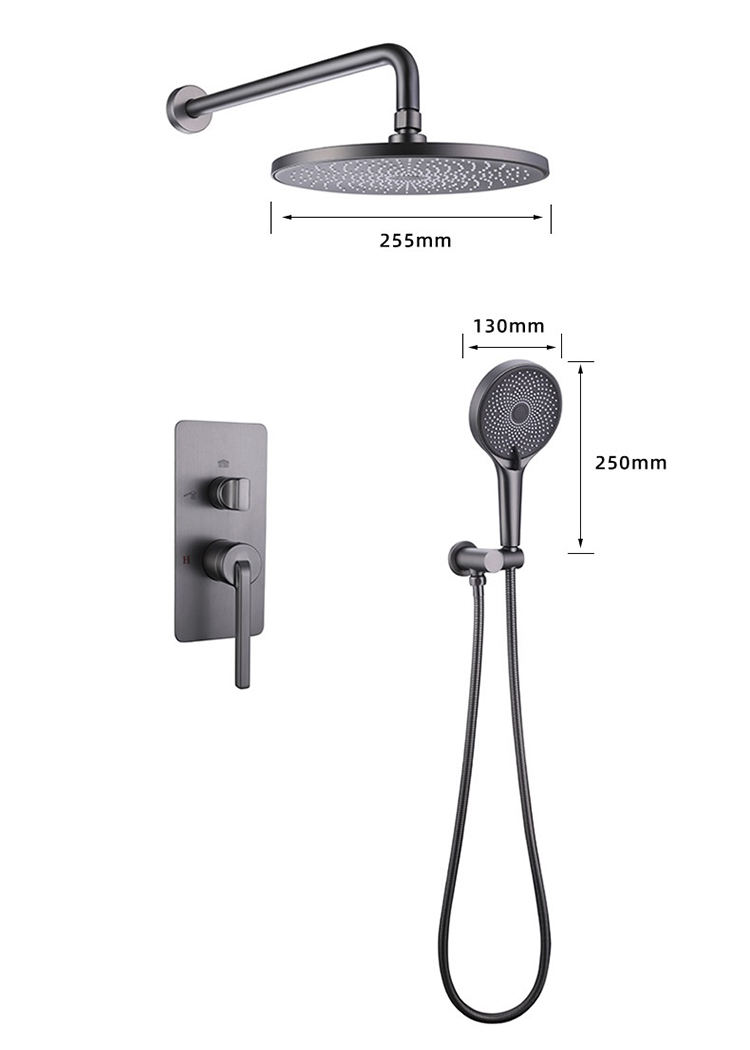 Factory Bathroom Two Function Concealed Rain Shower Faucet Set