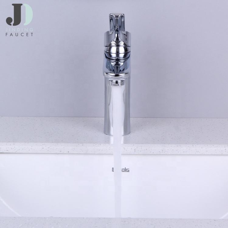 Kaiping Chrome Brass Hot and Cold Water Single Hole Bathroom Basin Faucet Taps