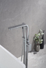 Floor Mounted Hot Cold Water Function Brass Freestanding Bathtub Faucet Shower