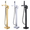 American Style Hot Cold Water Tub Mount Shower Room Combo Bath & Shower Chrome Faucets Floor Tap