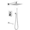 Factory Price Hot Sale High-end Luxury High-quality Three-piece Bathroom Rain Concealed Shower Set