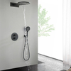 Hot and Cold Black Bathroom Thermostatic Concealed Shower Faucet Set