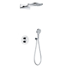 Matte Black In Wall Mounted Thermostatic Bathroom Concealed Handheld Shower Set