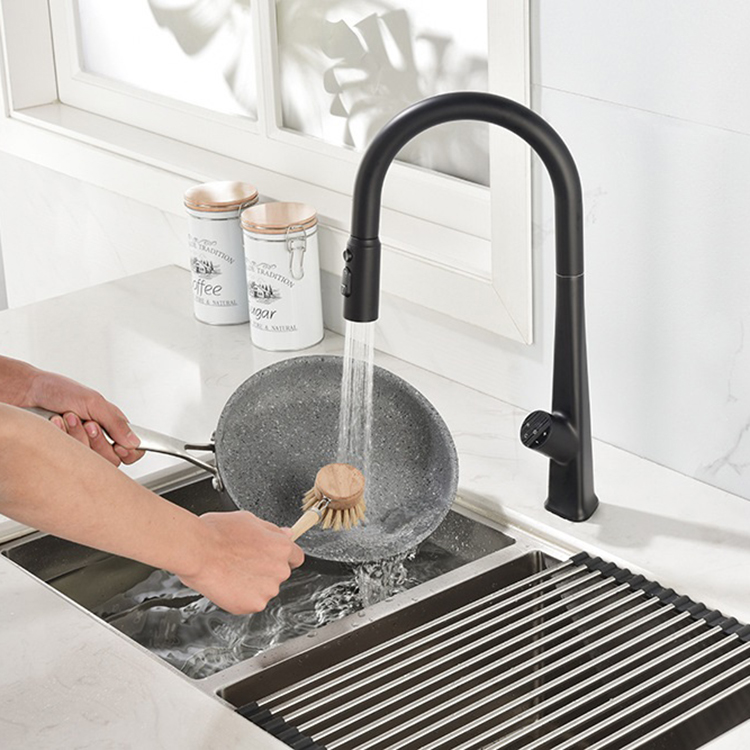 Infrared Sensor Touchless Kitchen Faucet Mixer with Pull Down Sprayer