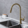 Brass Pull Down Kitchen Sink Faucet Mixer with Sprayer