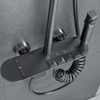 Gun Metal Grey 4 Function Way Thermostatic Digital Shower System Mixer Set 4 Way